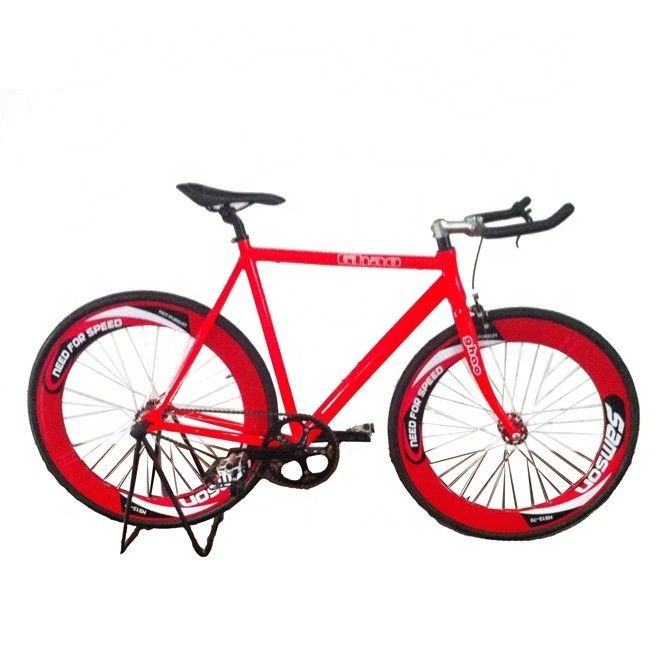 Ραδιοκάλιπερ Φρένο Fixie Bike Κόκκινο χρώμα 700C Αλουμίνιο Σύνθετο CE πιστοποιημένο Κινέζικο OEM