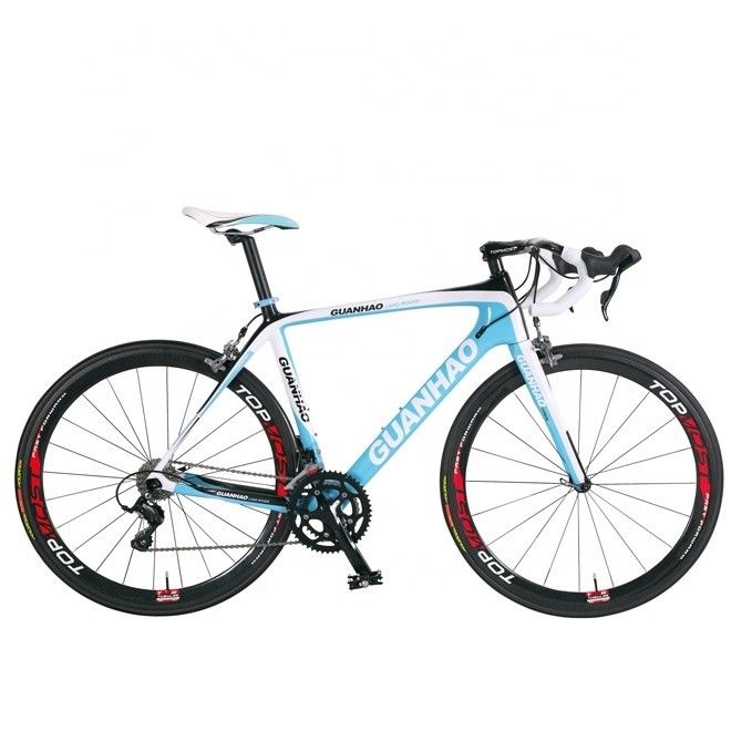 Ανθεκτική κατασκευή 700C 18S Full Carbon Fiber Racing Road Bike με συνηθισμένο πεντάλ