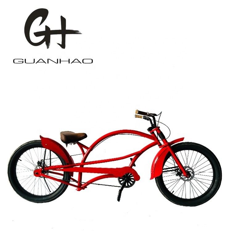 24 ιντσών κόκκινο χρώμα μακρύ ποδήλατο Chopper Cruiser με 24 * 3.0 ελαστικό και πέλμα αλουμινίου