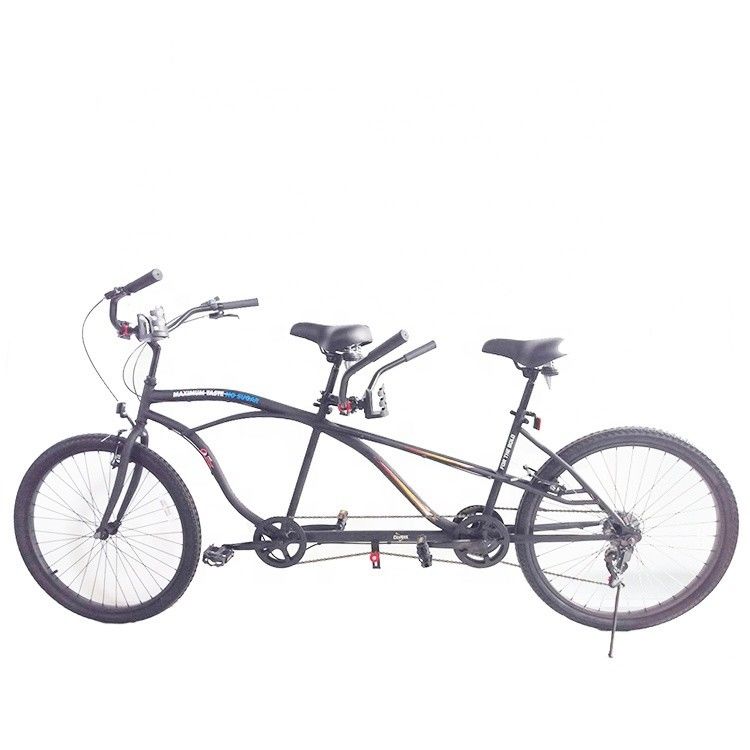 Σιδηροδρομικό κάστρο 26 ιντσών Shimano 7 ταχύτητες Beach Cruiser Tandem Bike για δύο αναβάτες