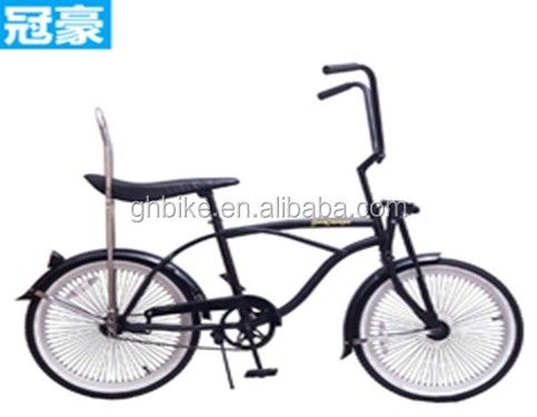14KGS Μαύρο χρώμα Sport Beach Cruiser Bike Lowrider Bike με δερμάτινη σέλα