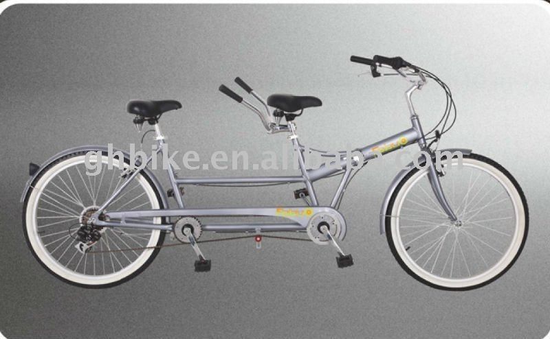 Shimano 7 Speed Tandem Bike 26 &quot;Κατασκευαστικό Tandem ποδήλατο με ατσάλινο πλαίσιο και δύο καθίσματα