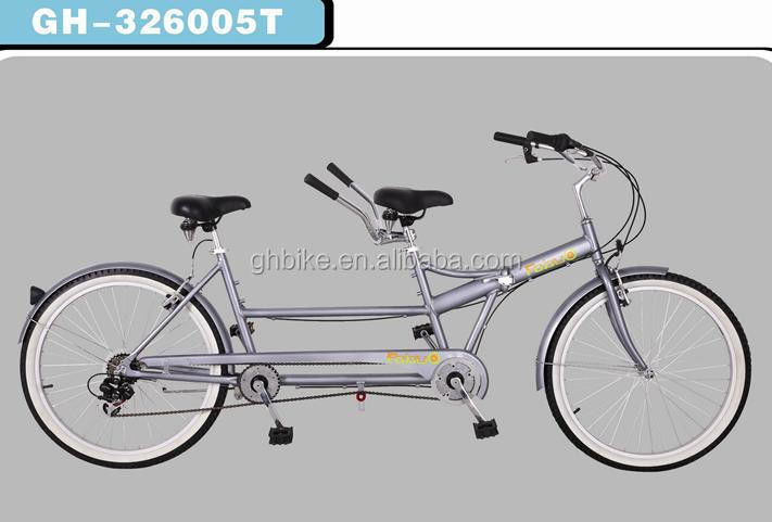 26&quot;*2.125.A / V Λευκό τοίχωμα Steel Fork Tandem Bike με 7-Speed αναδιπλούμενο διθέσιο ποδήλατο