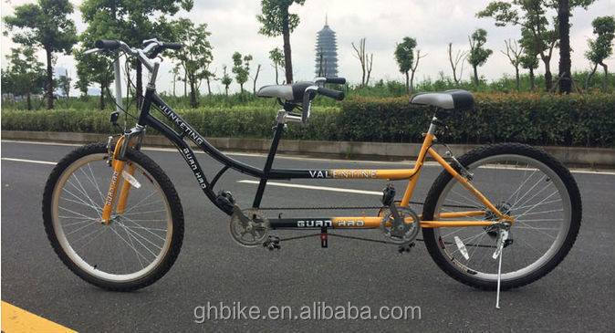 26 ιντσών Tandem ποδήλατο ποδήλατο Beach Cruiser Στυλ Δύο θέσεις ποδήλατο με γυαλιστερό βάρος 25kg