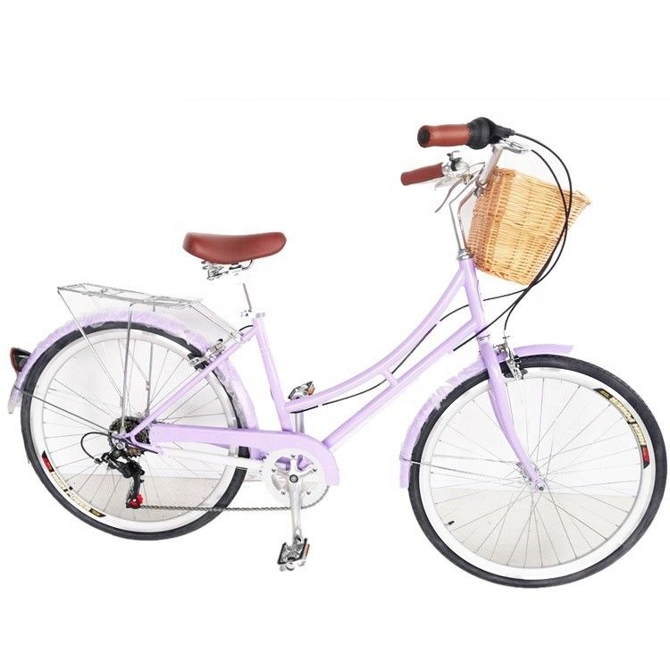 KMC αλυσίδα 26 ιντσών Ευρώπη OEM CE Shimano 7 ταχύτητες γυναίκες Lady City ποδήλατο 1,8m μήκος