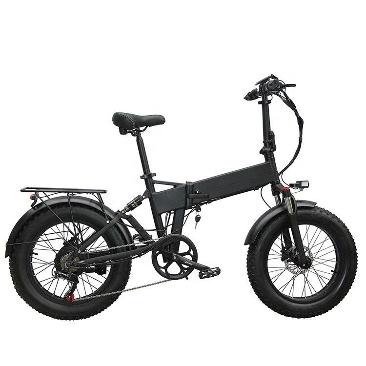 20&quot; πλήρης ανάρτησης χιόνι 500W 14AH 4.0 Fat Tire Ηλεκτρικό κρυμμένο μπαταρία αναδιπλούμενο ποδήλατο