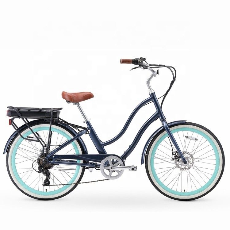 26 &quot; 500W OEM Προσαρμόστε CE 48V 14AG μπαταρία λιθίου 7 ταχύτητα PAS βήμα μέσω γυναικών Lady Girl Beach Cruiser ηλεκτρικό ποδήλατο