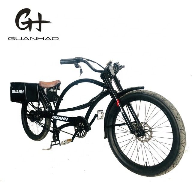 750W 48V 118AH 24&quot; 3,0 ελαστικό Μία ταχύτητα 45KM / H Διπλή μπαταρία Ηλεκτρικό Chopper Bike