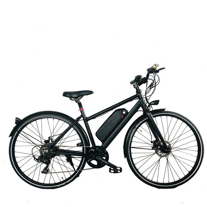 26 ιντσών 7 ταχύτητες OEM Αλουμινίου Φρέμα 500W 48V 45KM / H Γυναίκες City Girl Ηλεκτρικό υβριδικό ποδήλατο