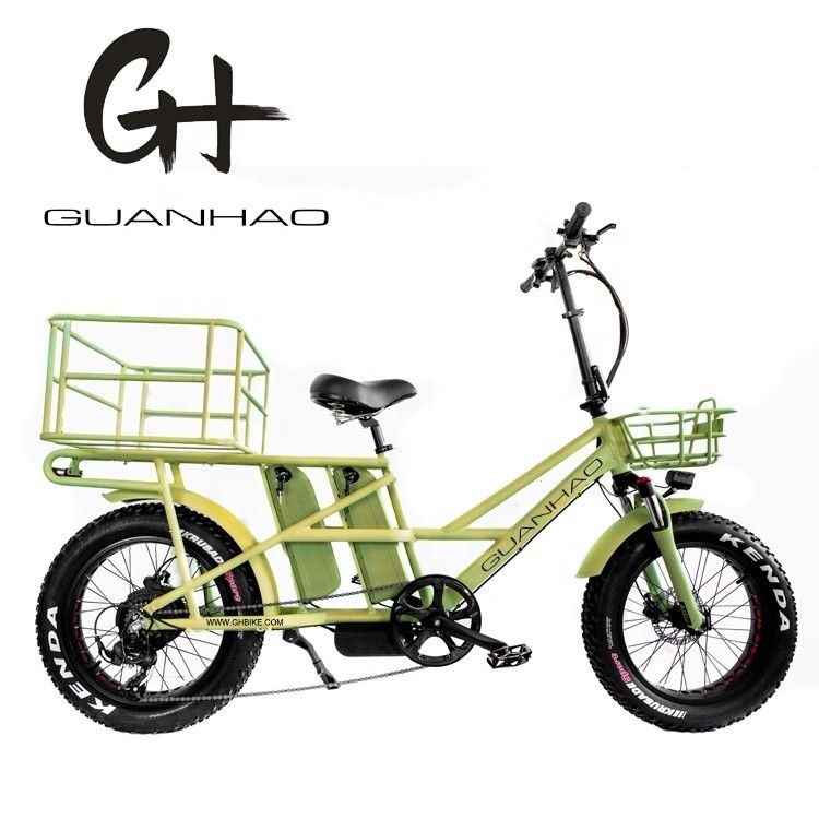 Φρέμα από κράμα αλουμινίου 48V34AH 1000W Fat Tire Ebike με διπλές μπαταρίες και δύο καλάθια