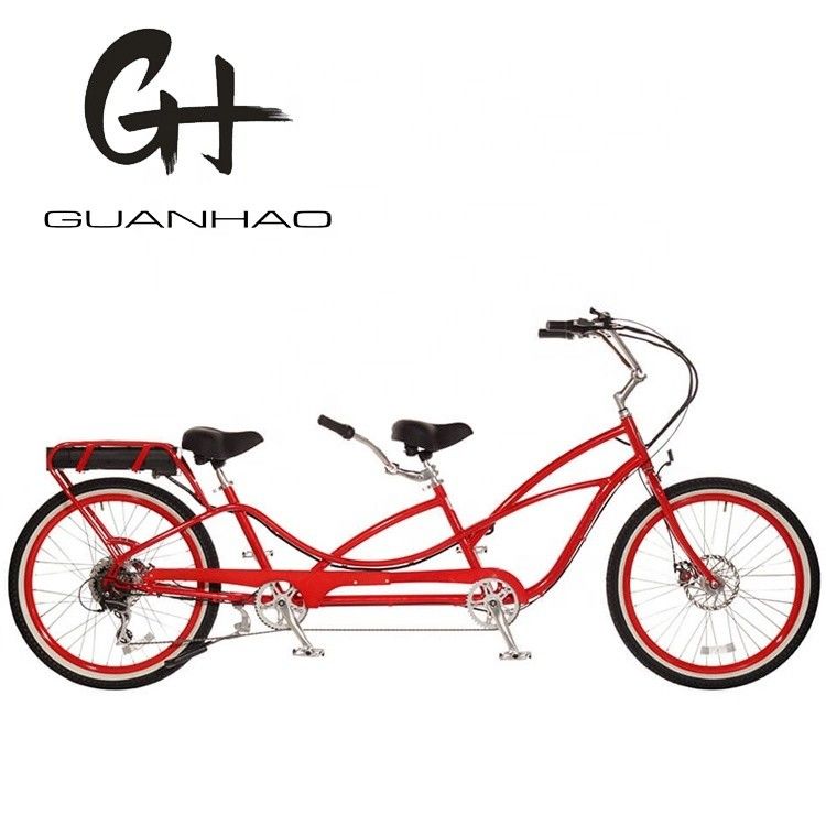 Μέγιστη ταχύτητα 30-50Km/h 500W 26&quot;*2.3 LCD Display Tandem Electric Bike για δύο άτομα