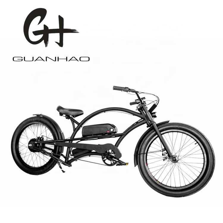 Μία ταχύτητα 750W 28MPH 48V 17AH 24inch 3.0 Tire Chopper Ηλεκτρικό ποδήλατο Beach Cruiser